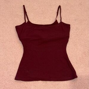 SKIMS Soft Lounge Ribbed Cami in Bordeaux - Size S